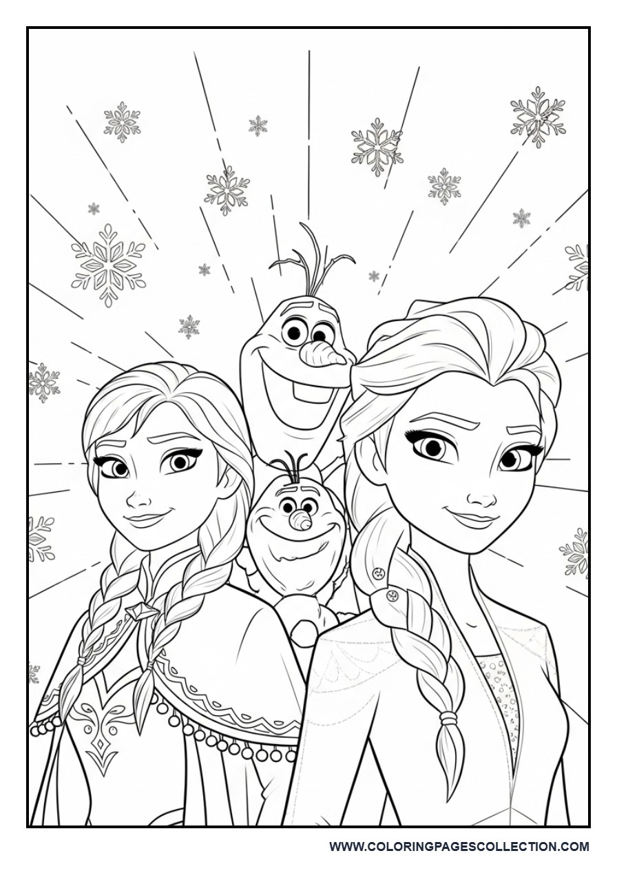 Frozen Poster Style Composition