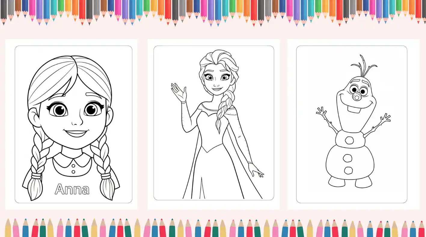 frozen coloring pages