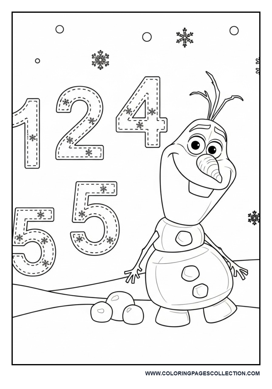 Olaf Counting Activity Page