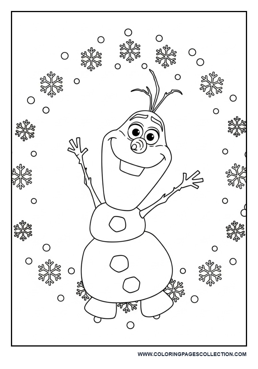 Olaf Cute Centerpiece Page