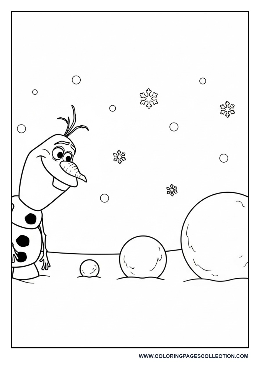 Olaf Size Sorting Activity