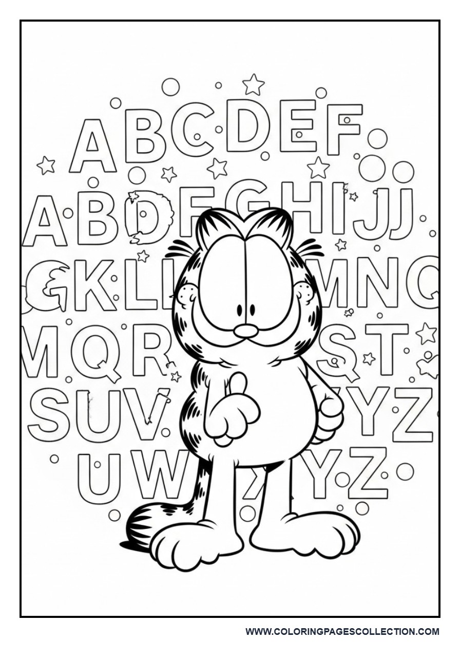 Garfield Alphabet Full A–Z Page
