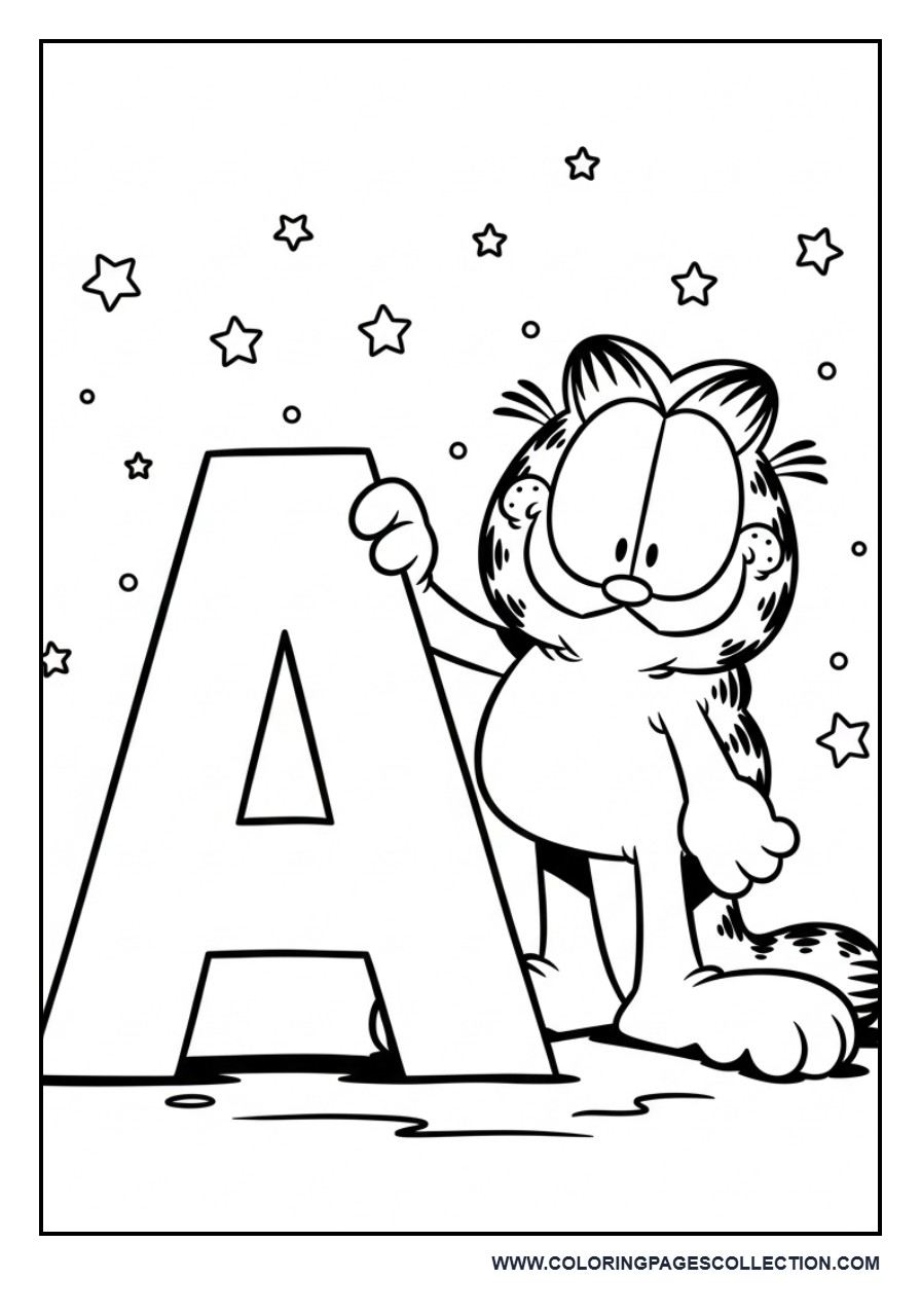 Garfield Alphabet Letter A