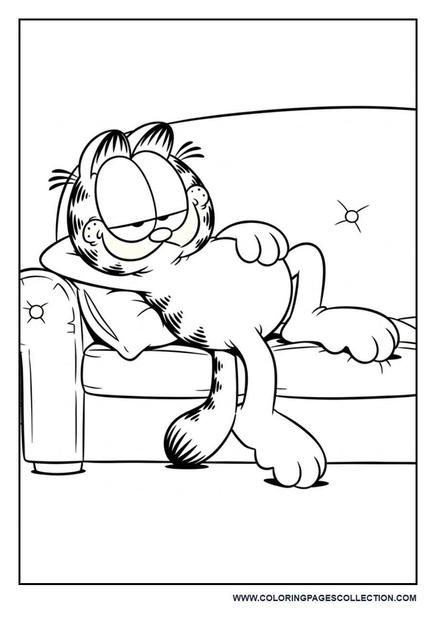 Garfield Being Lazy on Couch