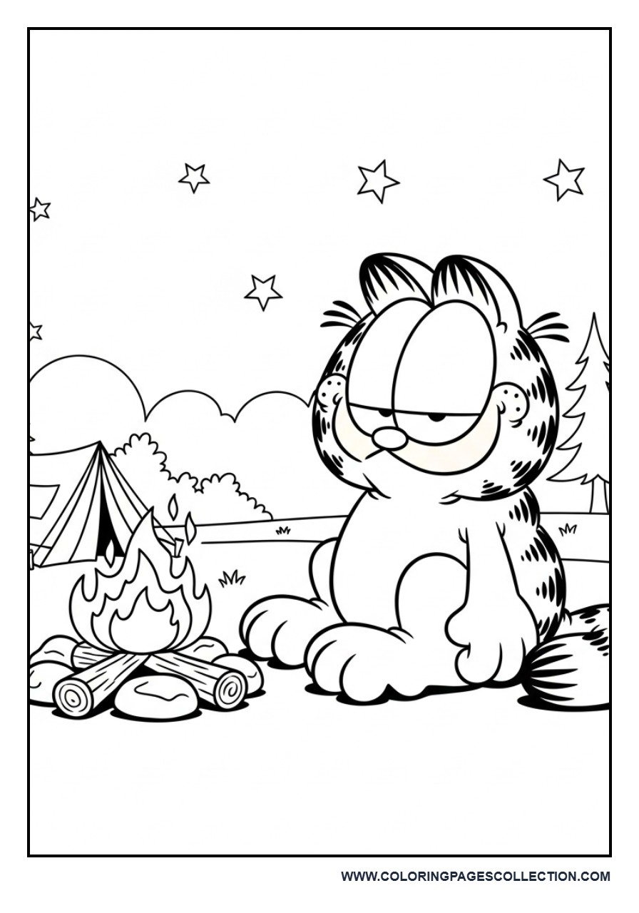 Garfield Camping Scene