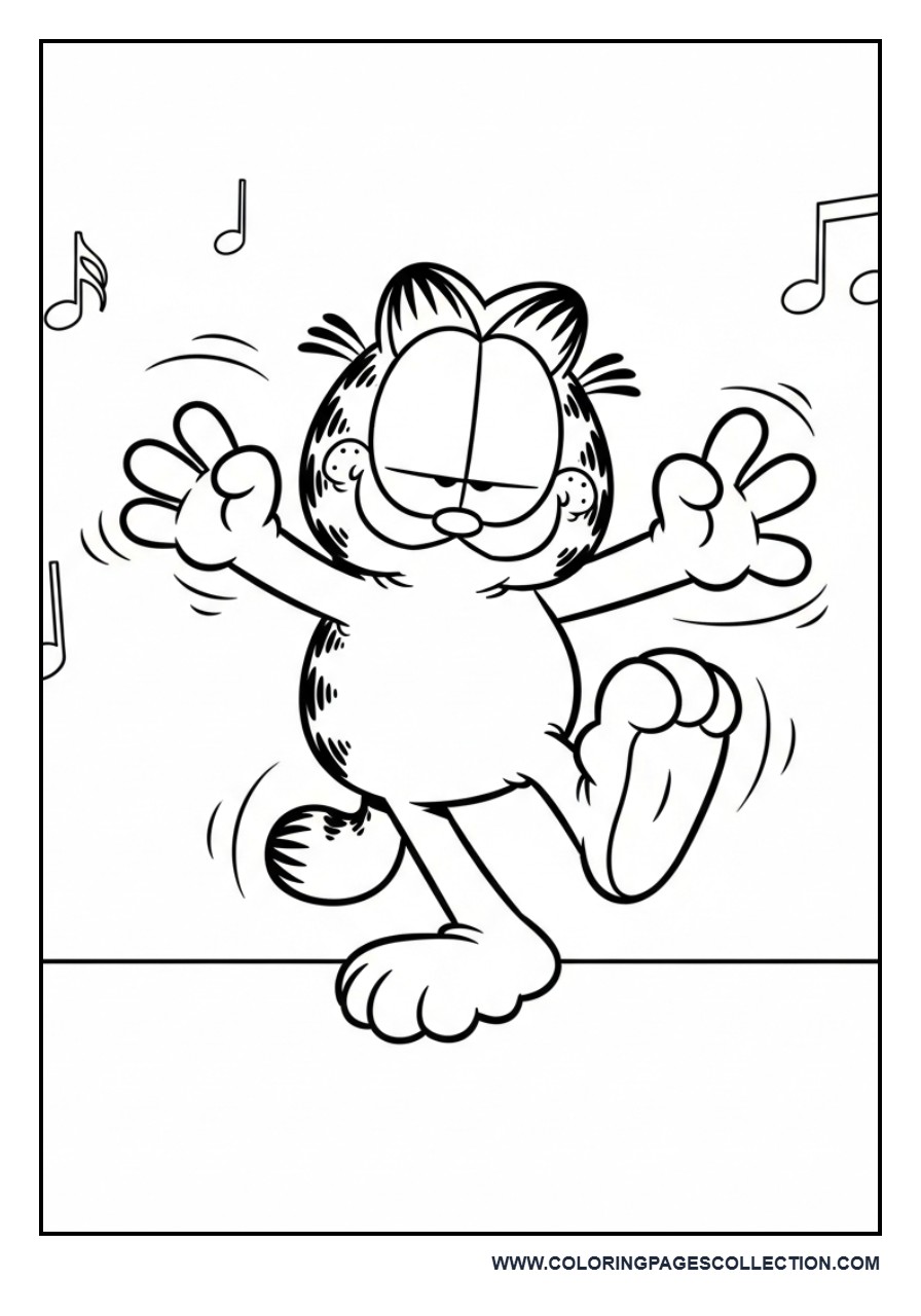 Garfield Dancing Happily