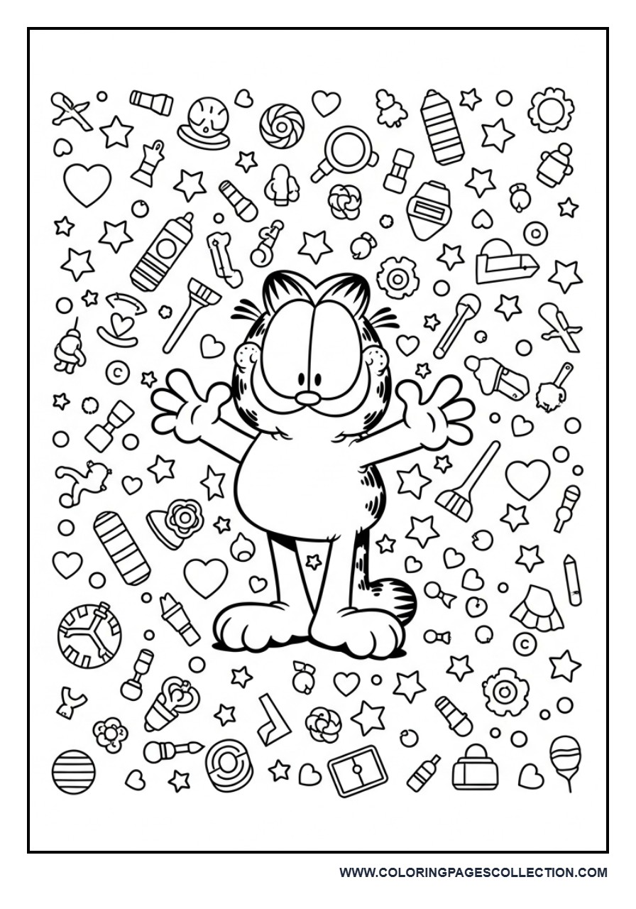 Garfield Mega Fun Page Layout