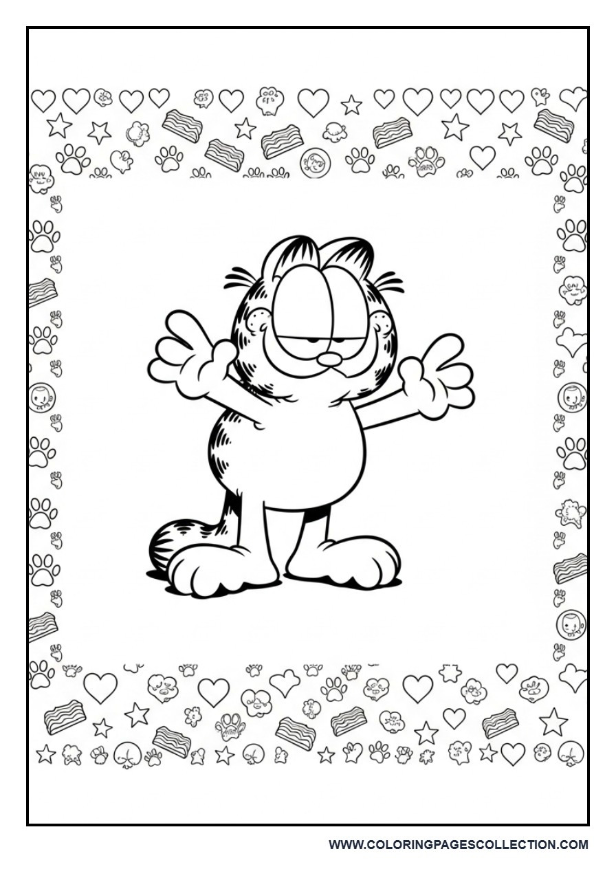 Garfield Mini Icons Pattern Page