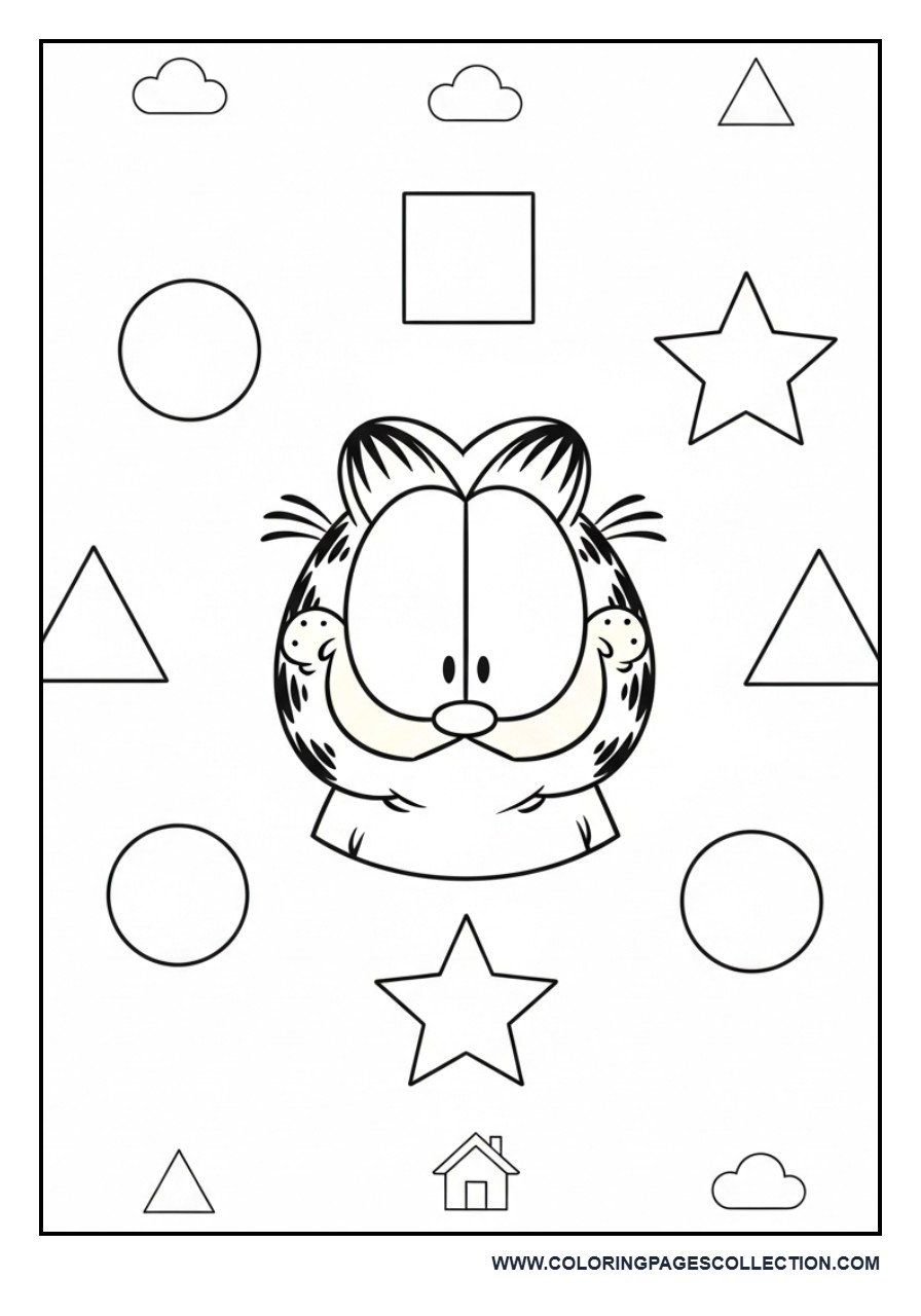 Garfield Shape Learning Page