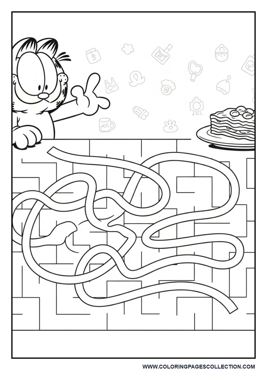 Garfield Simple Maze Activity