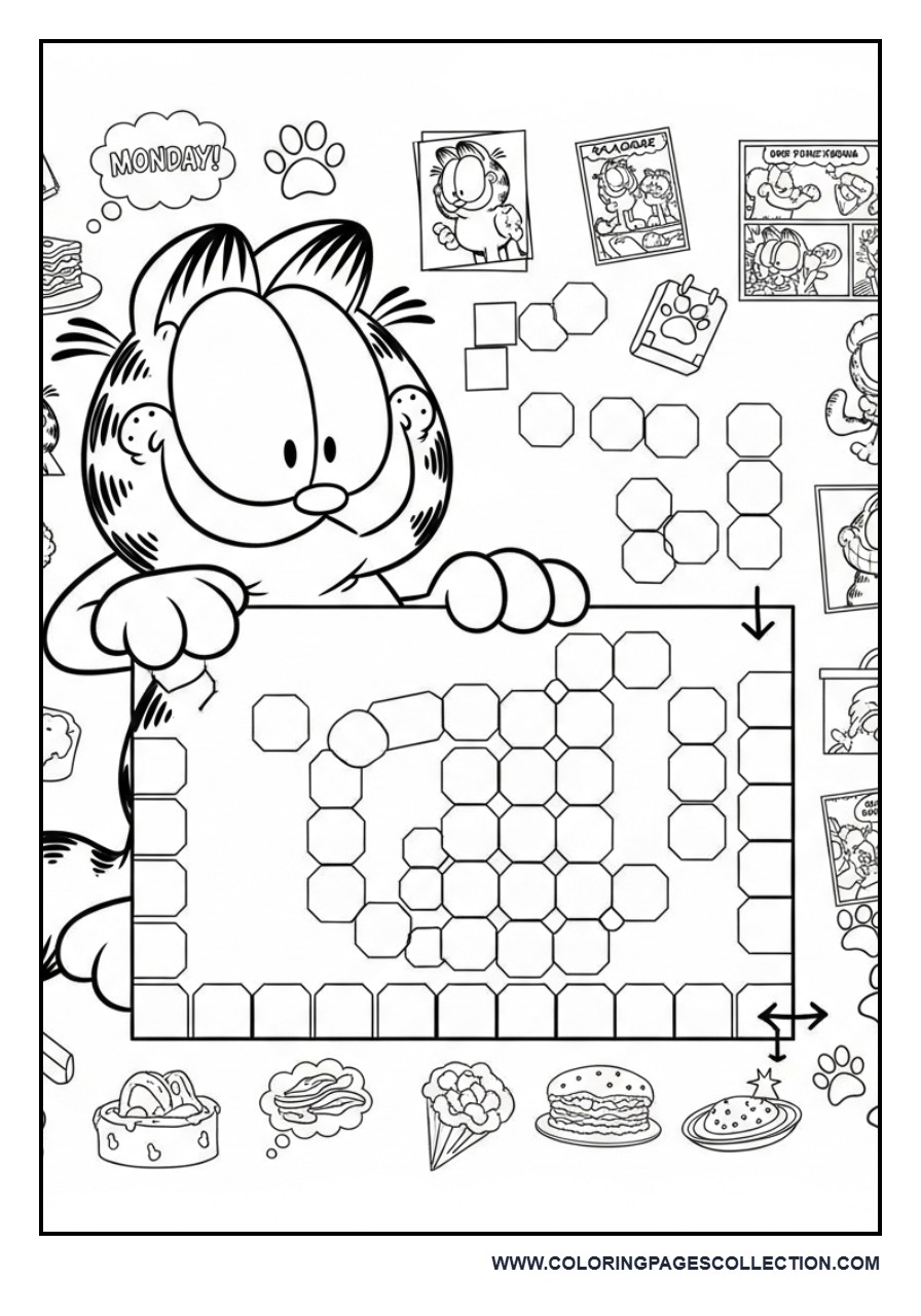 Garfield Simple Puzzle Grid