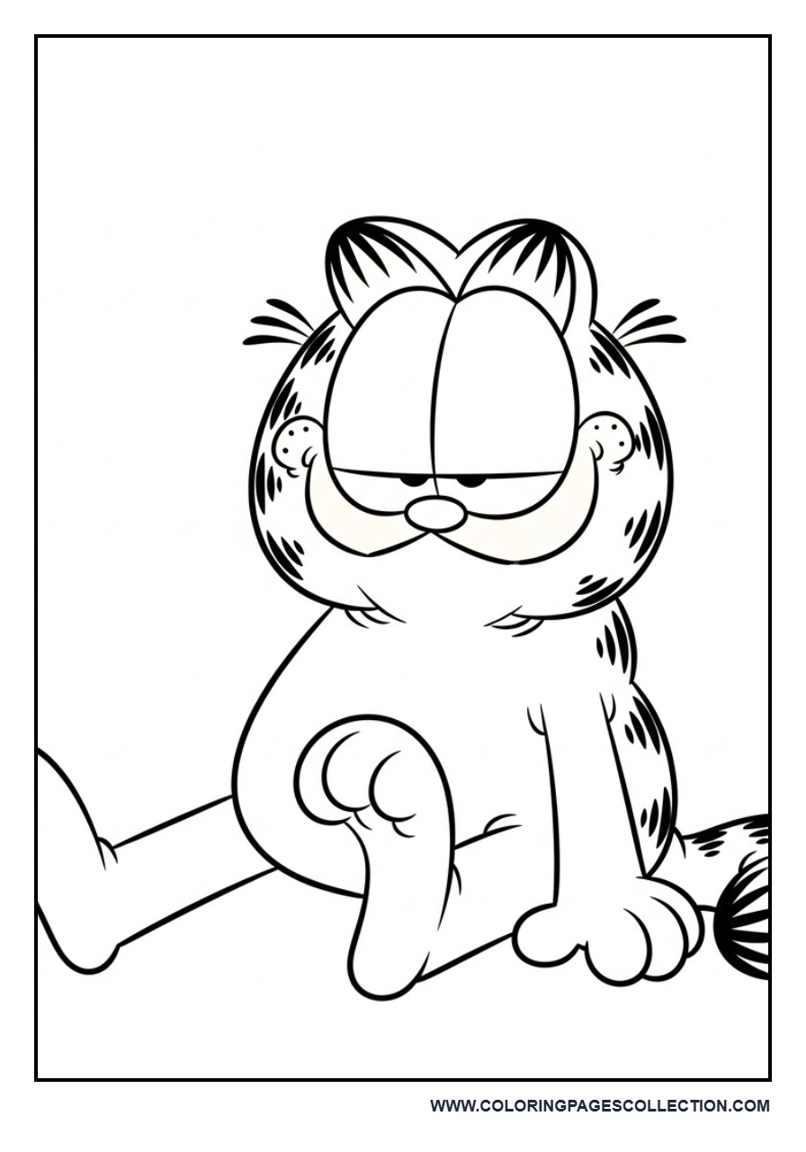 Garfield Sitting Calmly