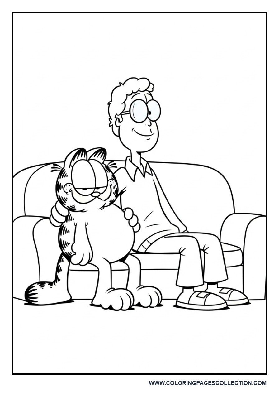 Garfield Sitting with Jon Arbuckle