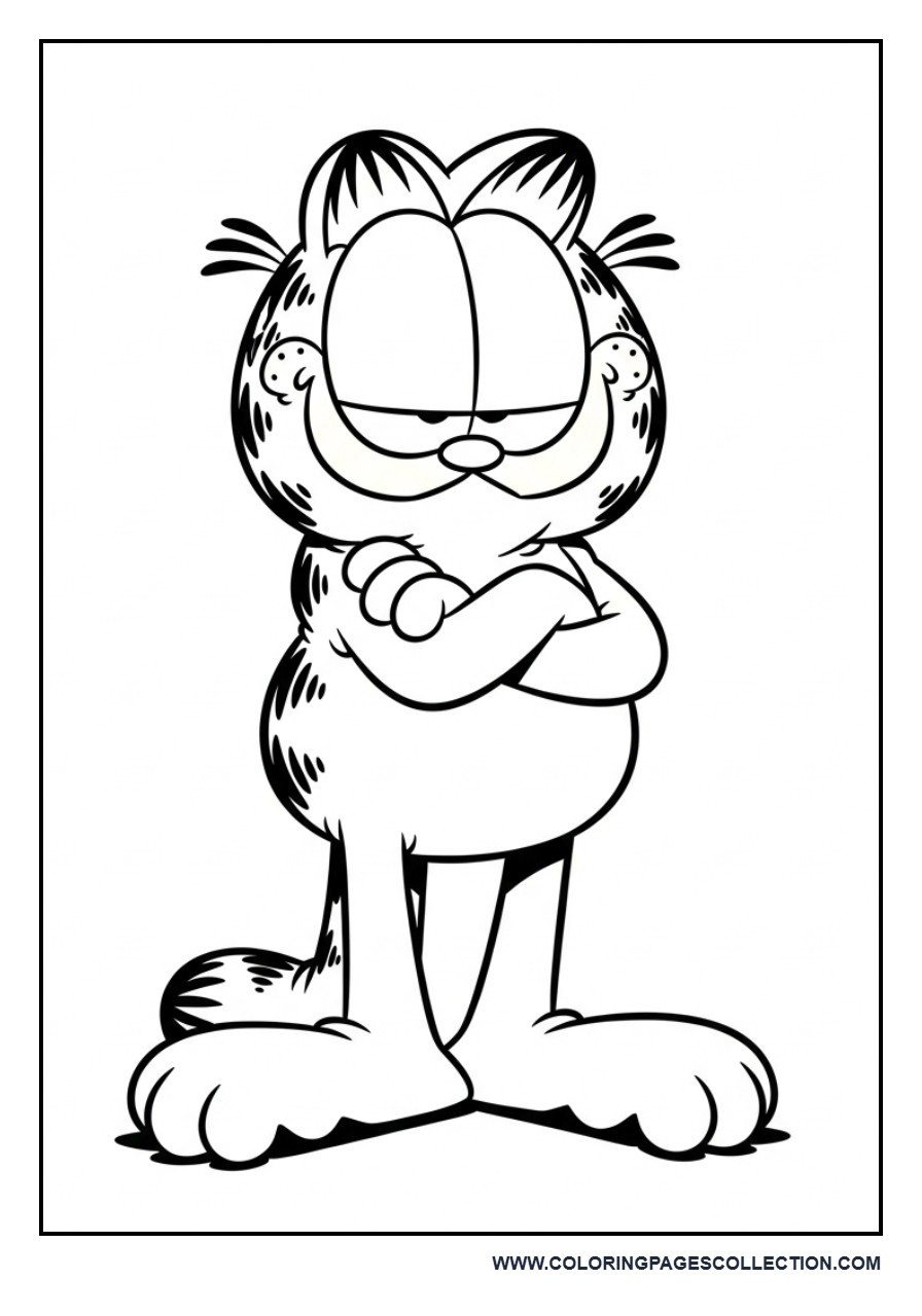 Garfield Standing with Arms Crossed