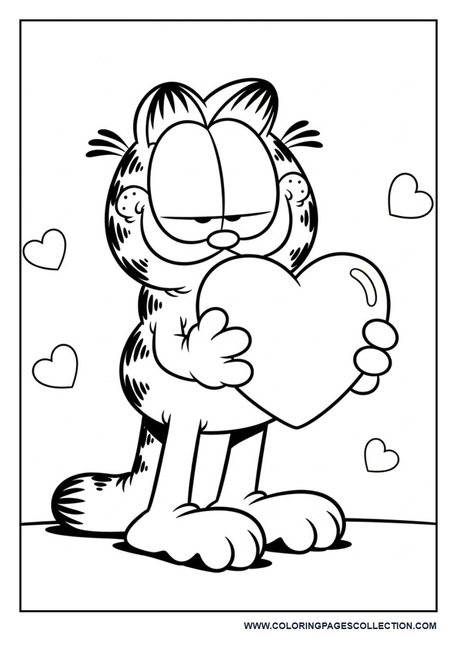 Garfield Valentine Heart Scene