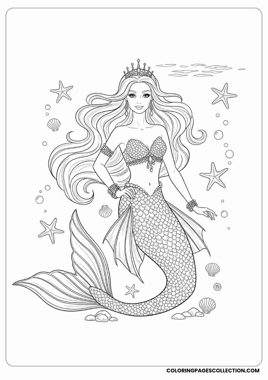 Fashion Mermaid with Glam Accessories