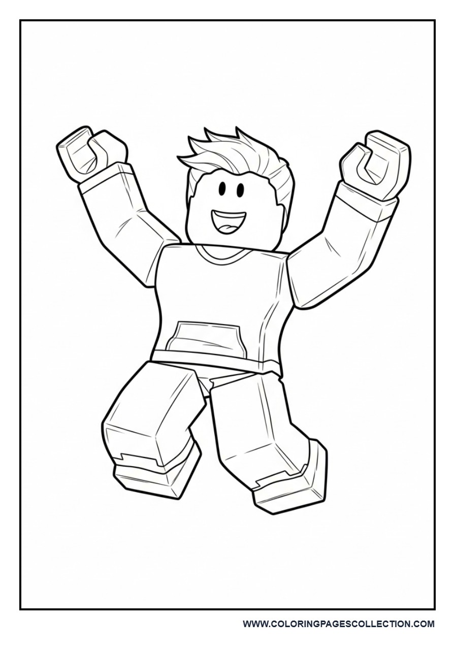 Happy Roblox Character Jumping