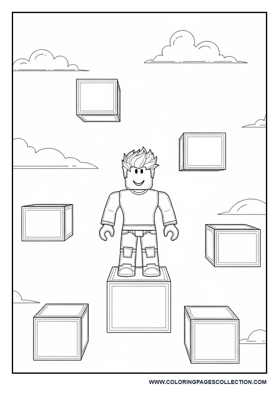 Roblox Avatar in Obby Scene