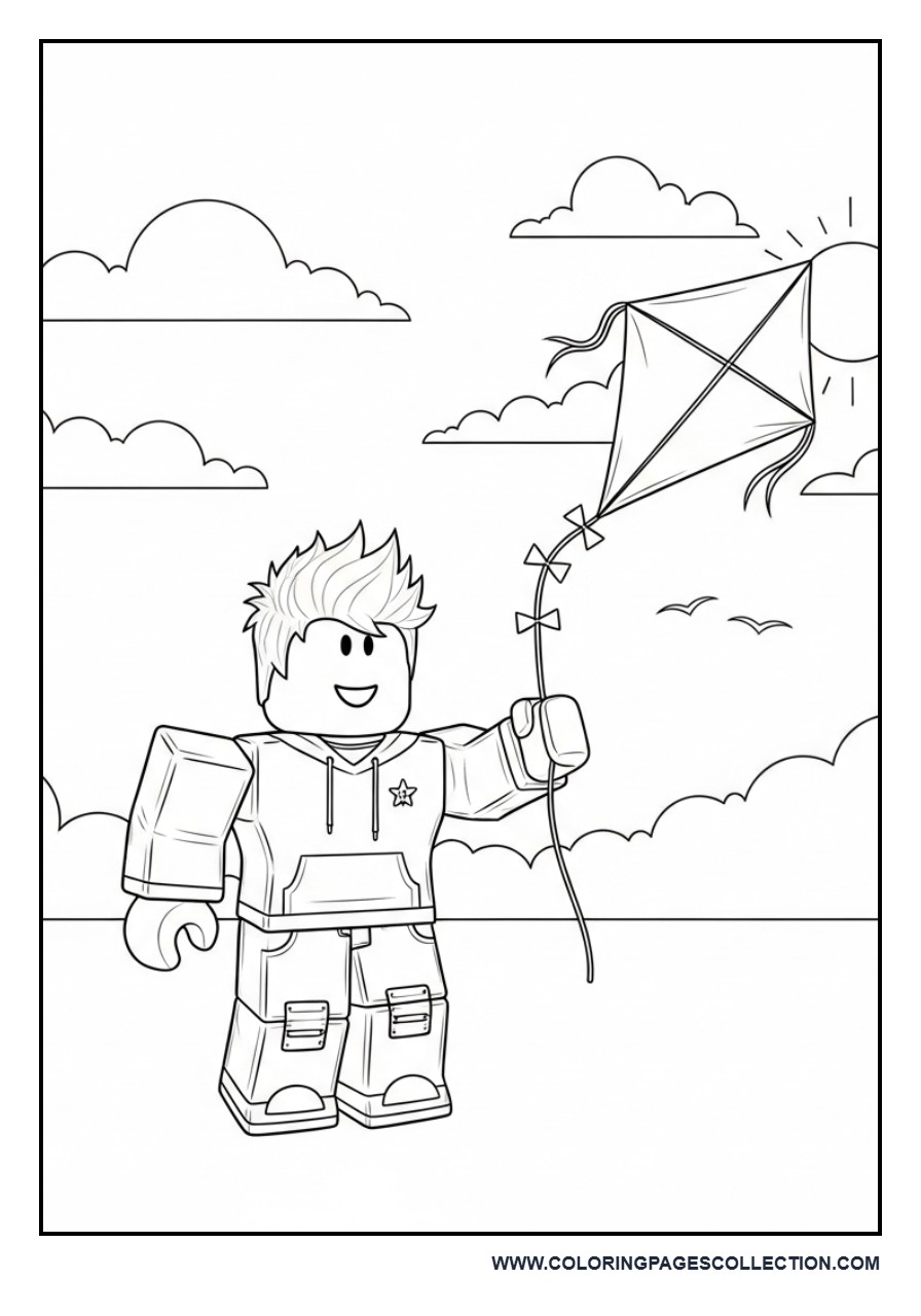 Roblox Avatar Playing with Kite