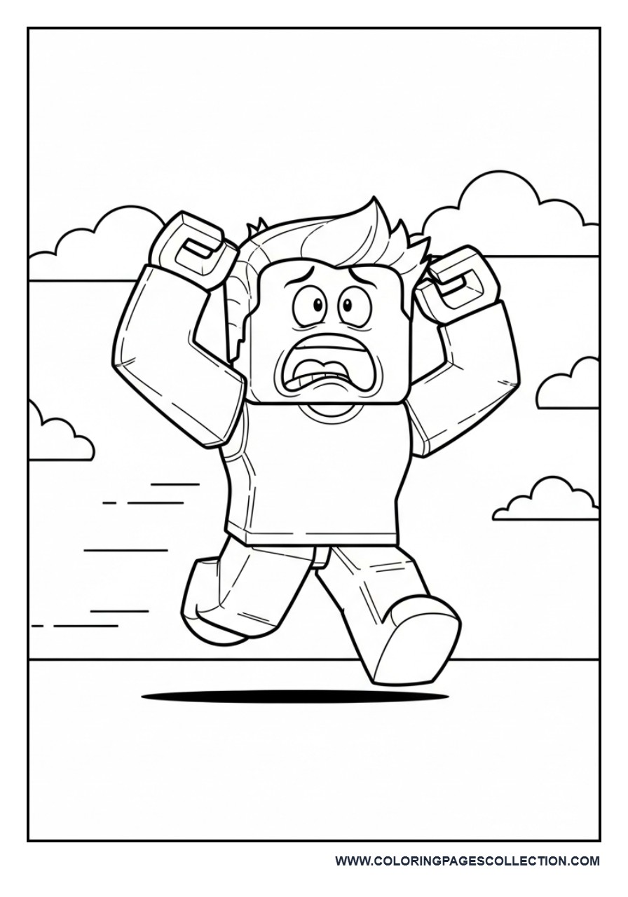 Roblox Avatar Running in Panic