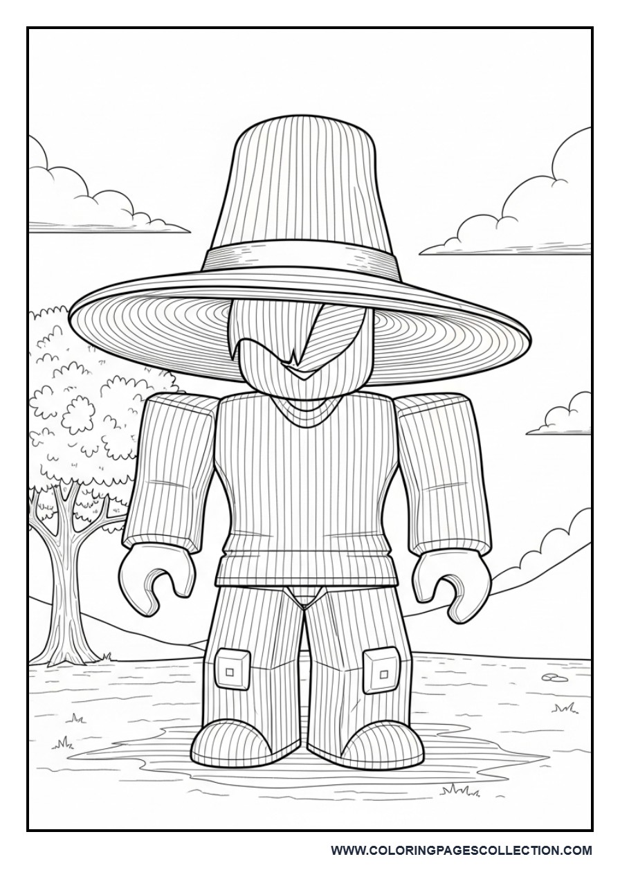 Roblox Avatar Wearing Oversized Hat