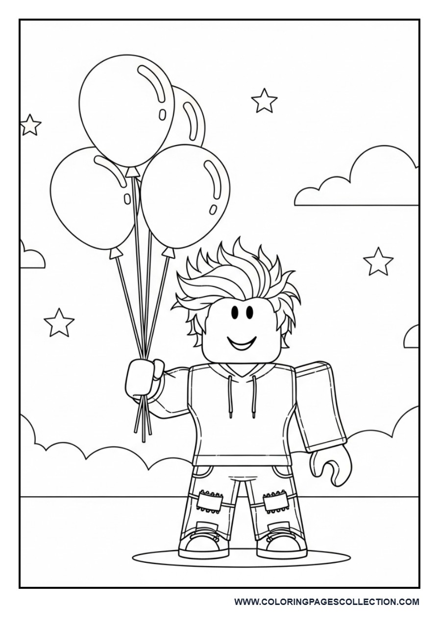 Roblox Avatar with Balloons