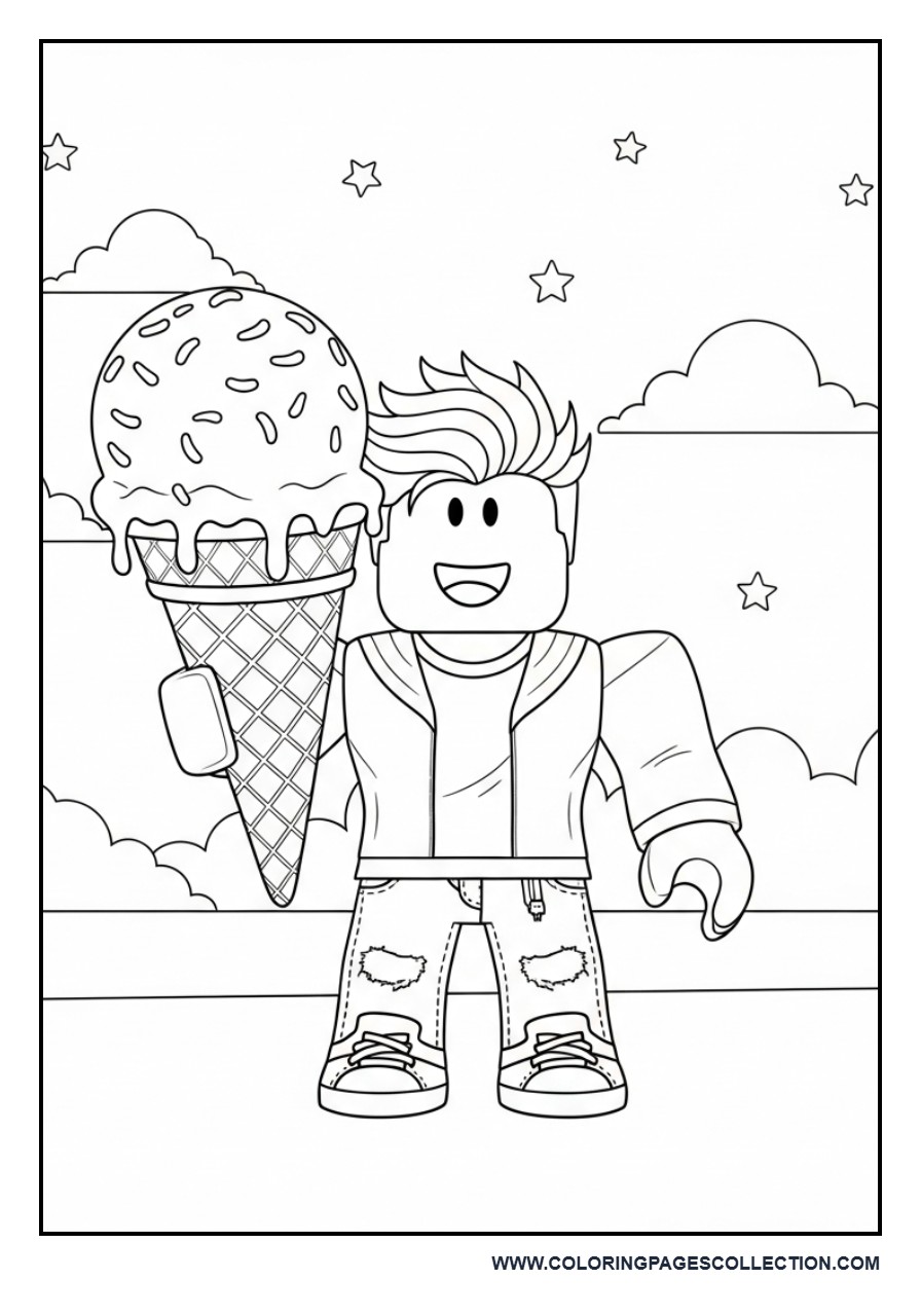 Roblox Avatar with Ice Cream
