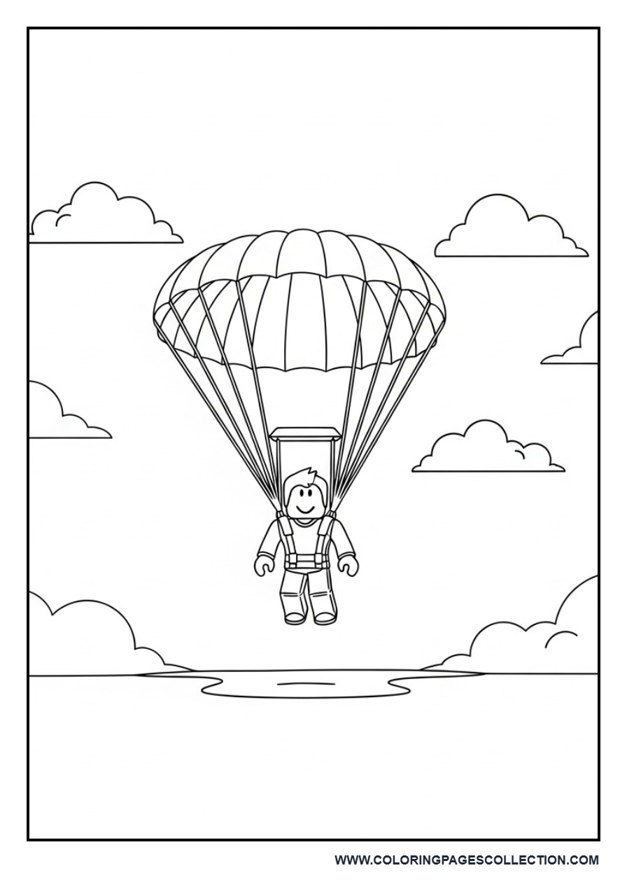 Roblox Character Jumping with Parachute