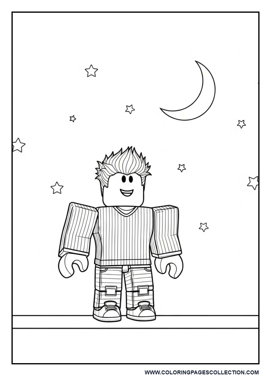 Roblox Character Under Stars