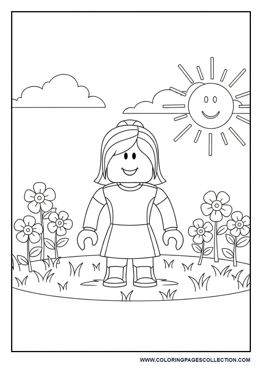 Roblox Girl Avatar in Garden