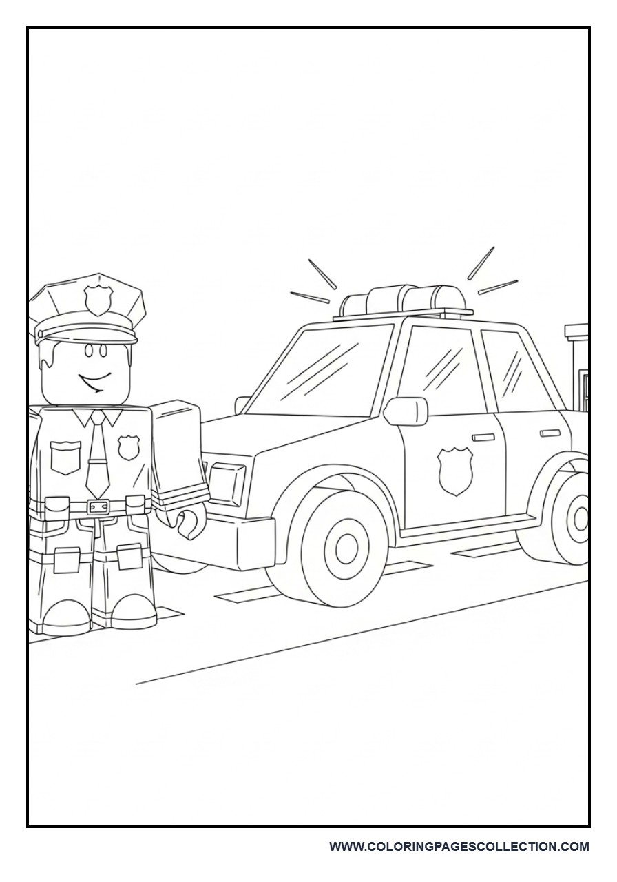 Roblox Jailbreak Style Police Scene