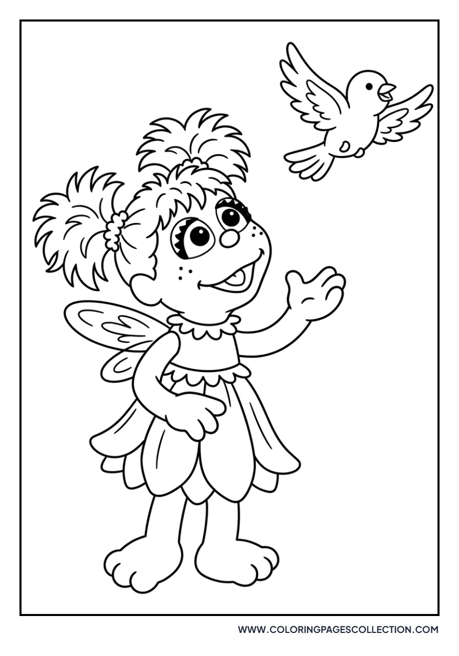 Abby Cadabby and a Bird