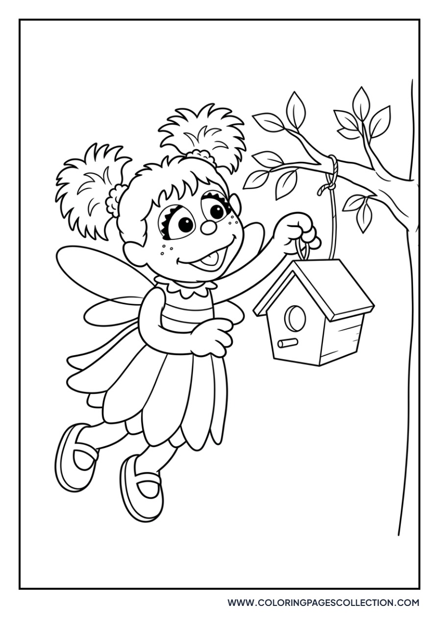 Abby Cadabby and a Birdhouse