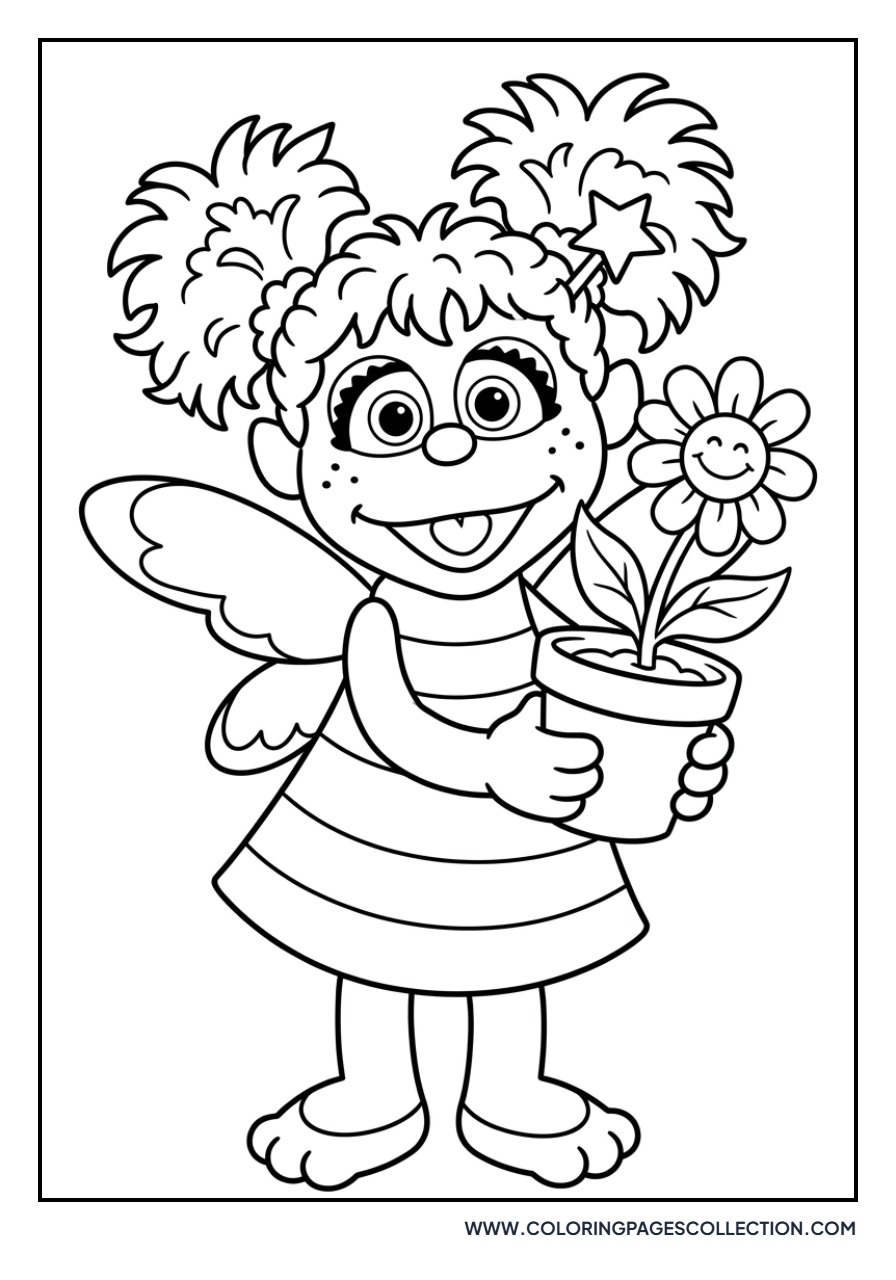 Abby Cadabby and a Potted Flower