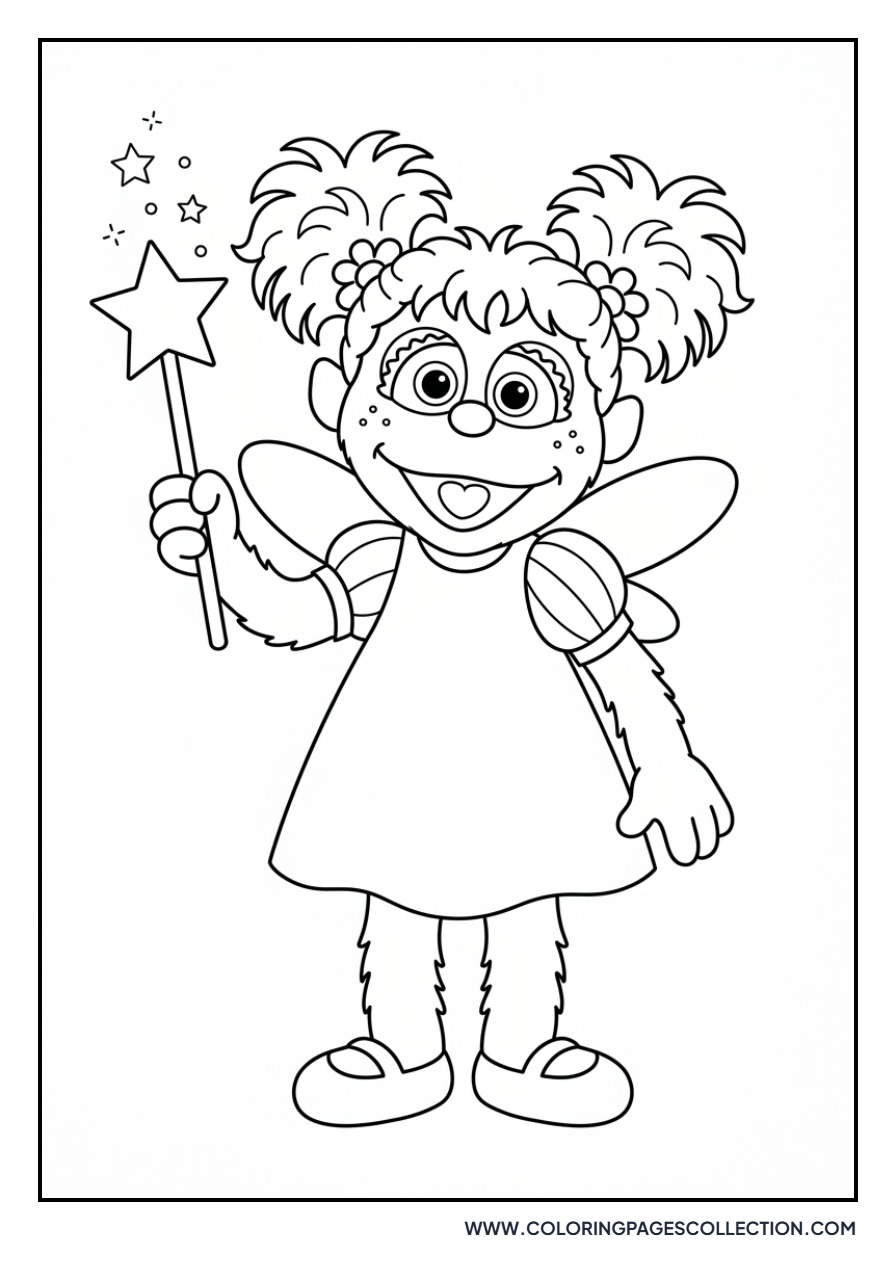 Abby Cadabby Holding Her Magic Wand