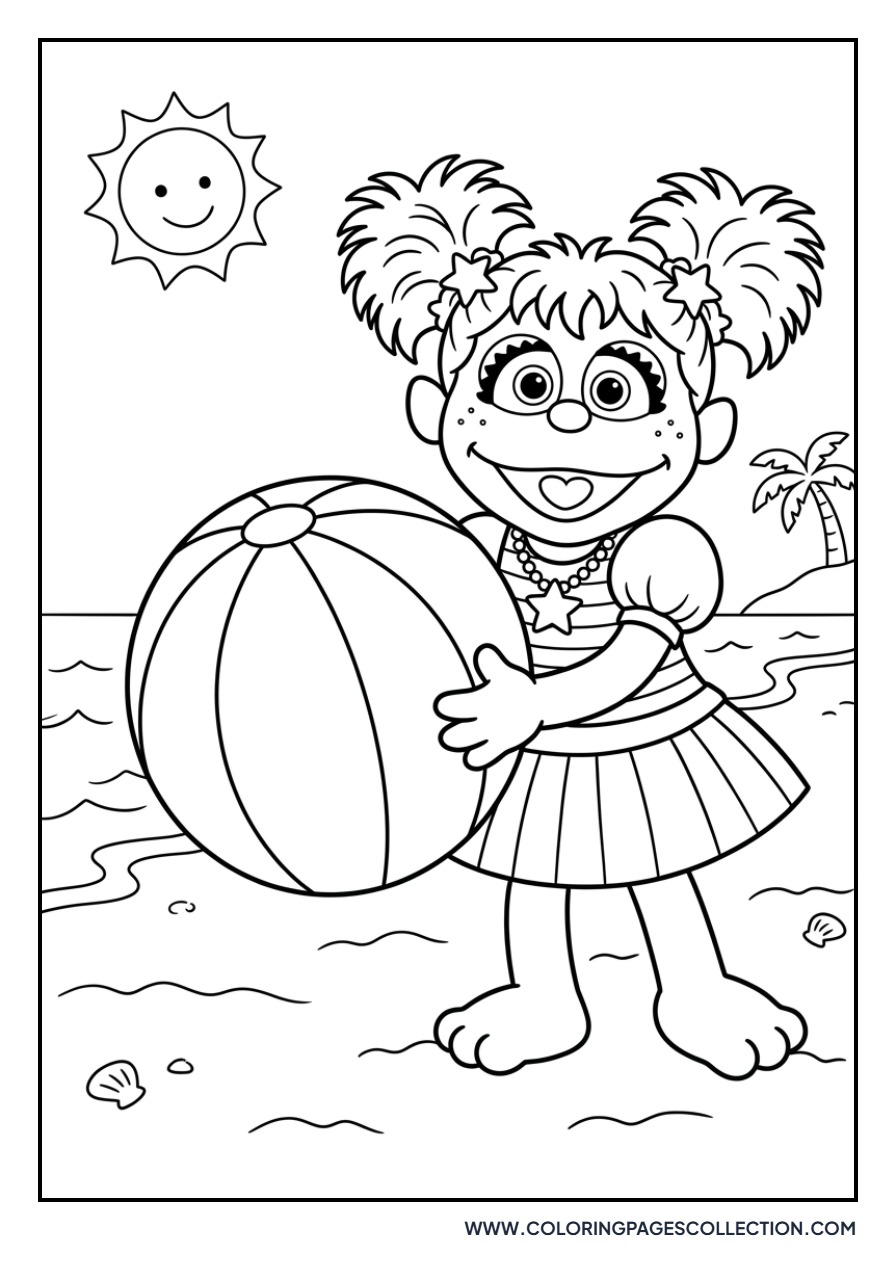 Abby Cadabby with a Beach Ball