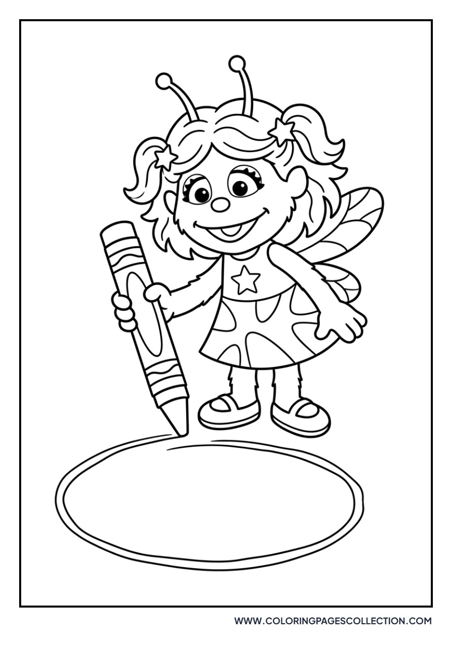 Abby Cadabby with a Crayon
