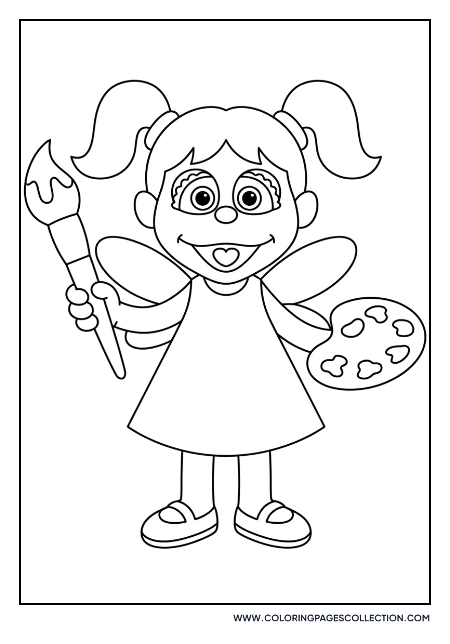 Abby Cadabby with a Paintbrush