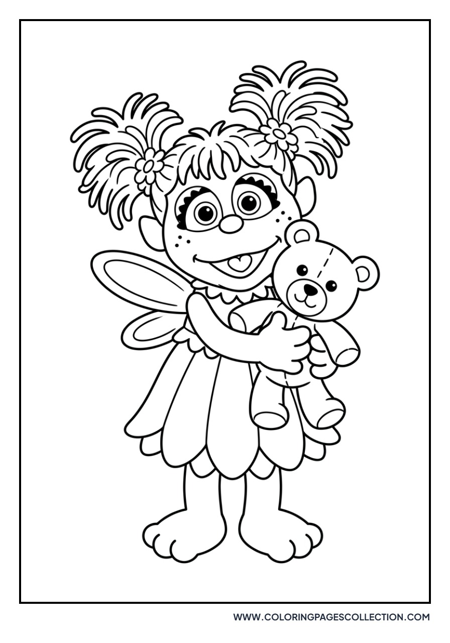 Abby Cadabby with a Teddy Bear