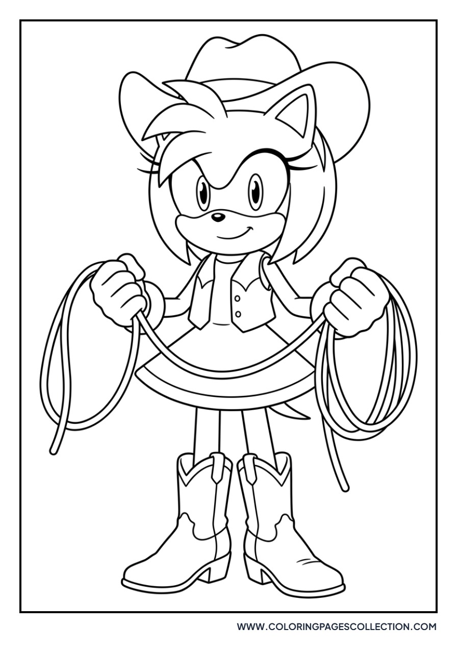 Amy Rose as a Cowgirl