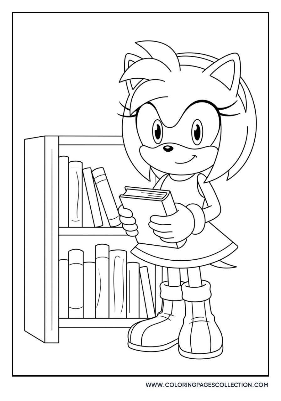 Amy Rose at the Library
