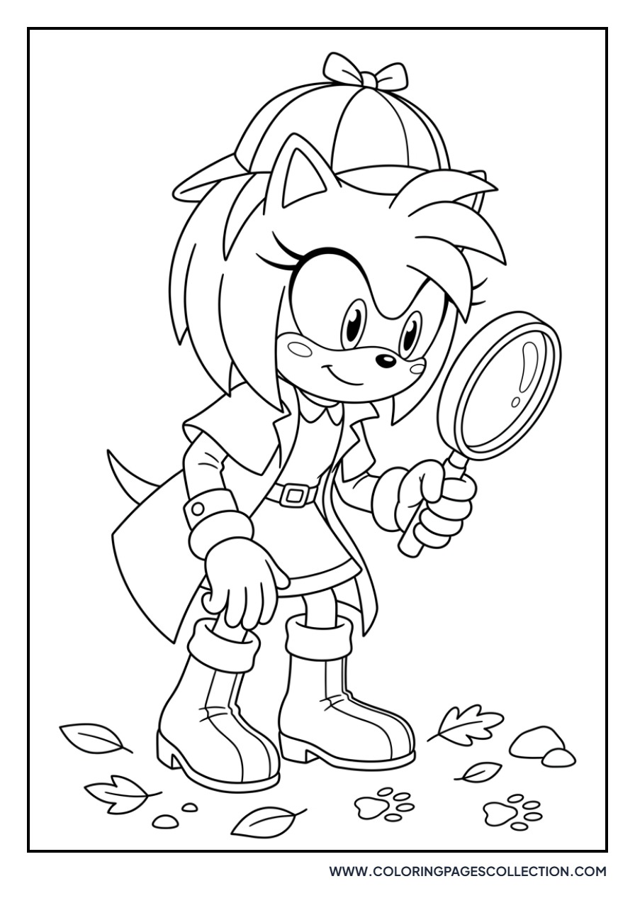Amy Rose Detective Pose