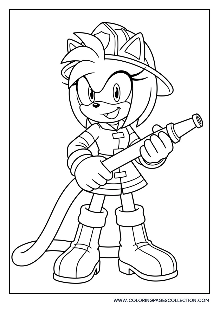 Amy Rose Fireman Outfit