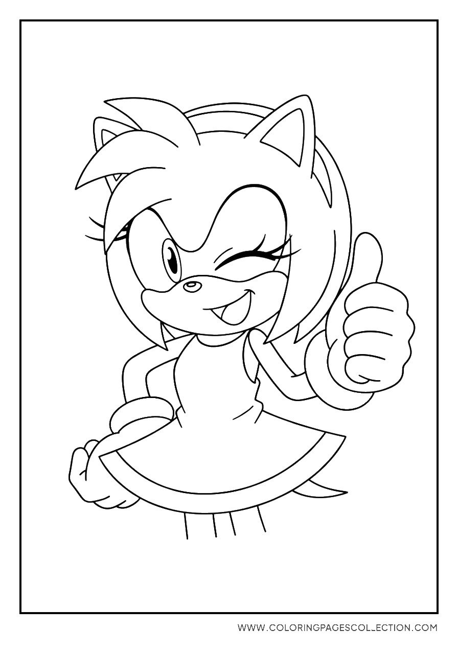 Amy Rose Giving a Thumbs Up