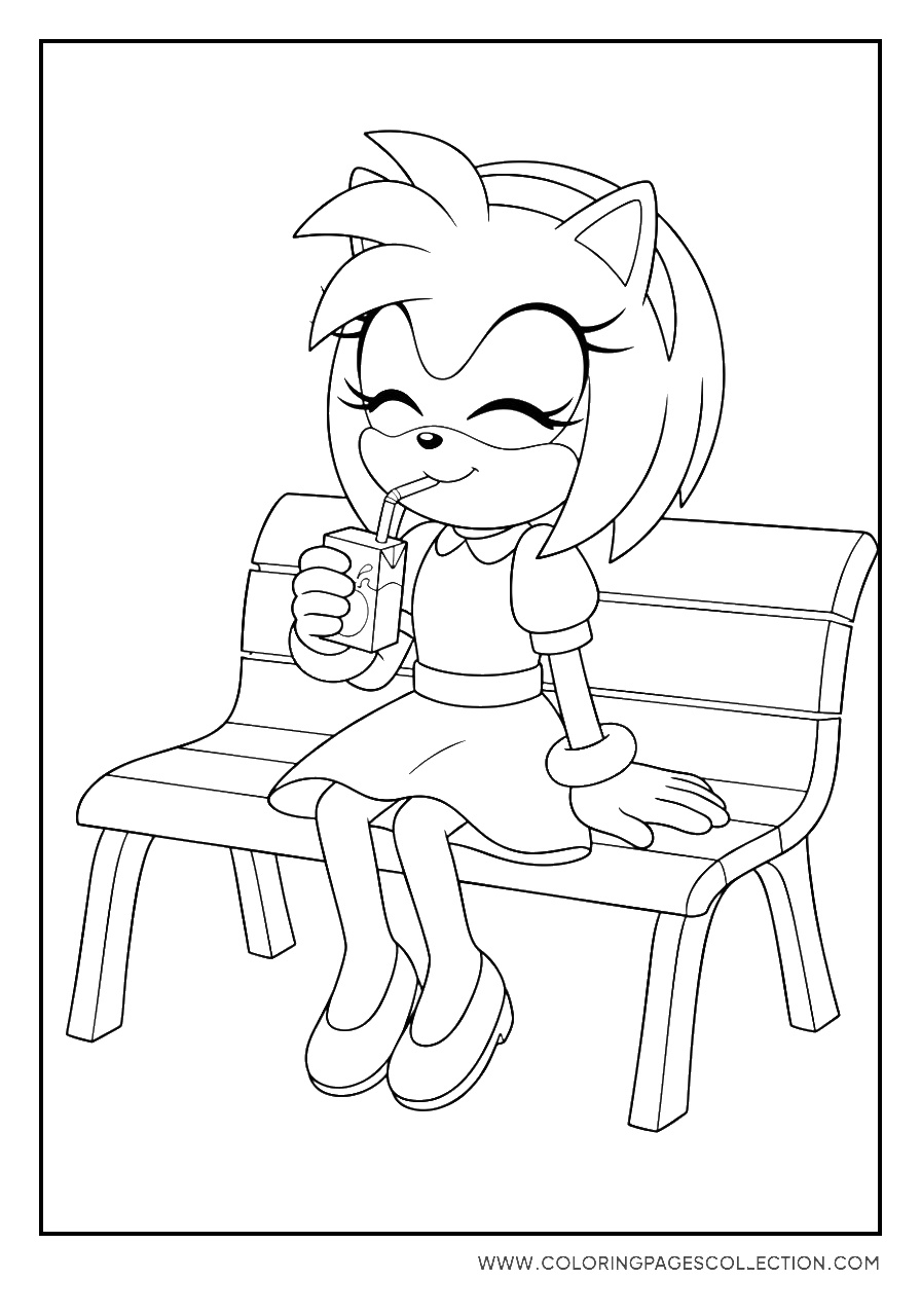 Amy Rose Holding Juice