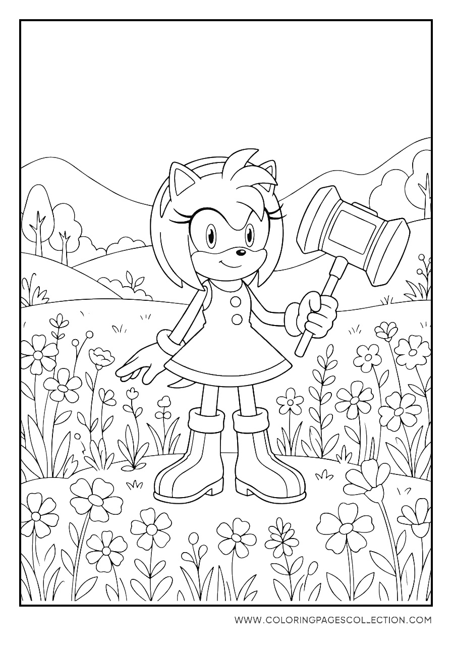 Amy Rose in a Field