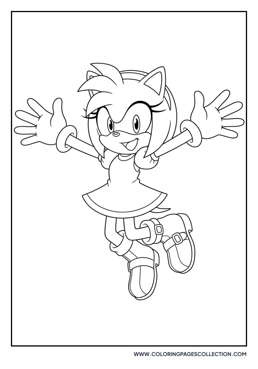 Amy Rose Jumping for Joy