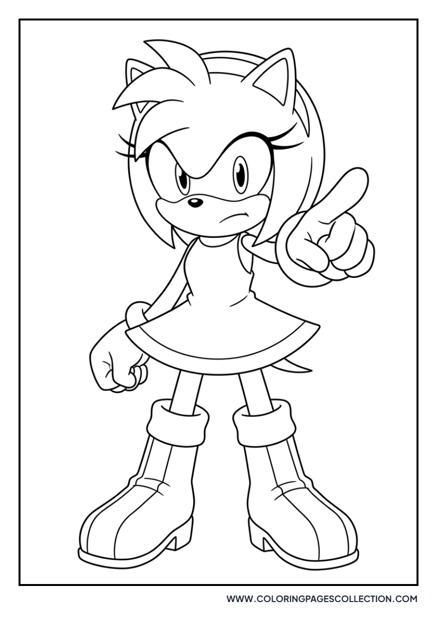 Amy Rose Pointing Ahead