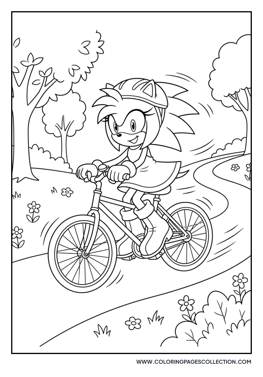 Amy Rose Riding a Bike