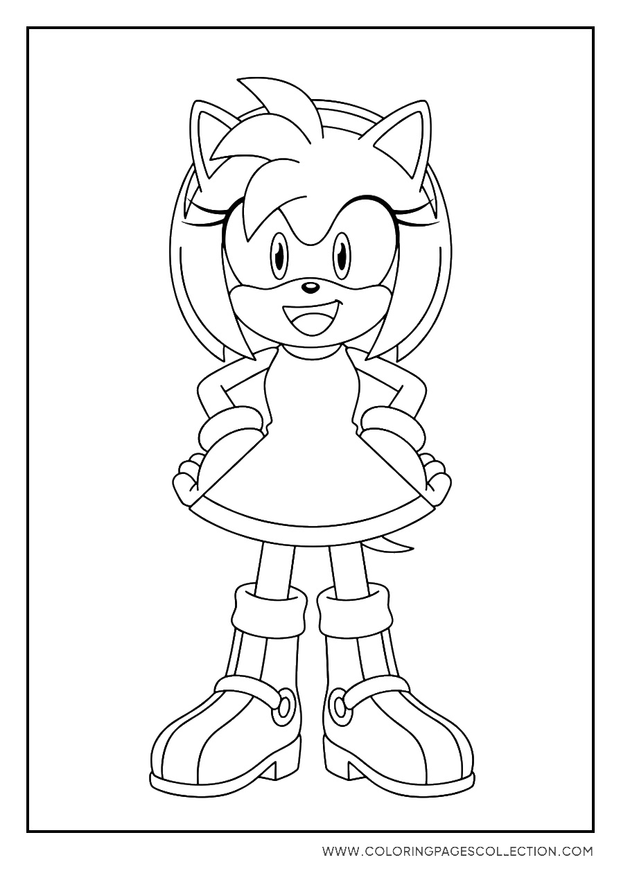 Amy Rose Standing Happily